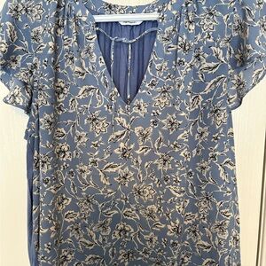 Reitmans Blue Floral Blouse